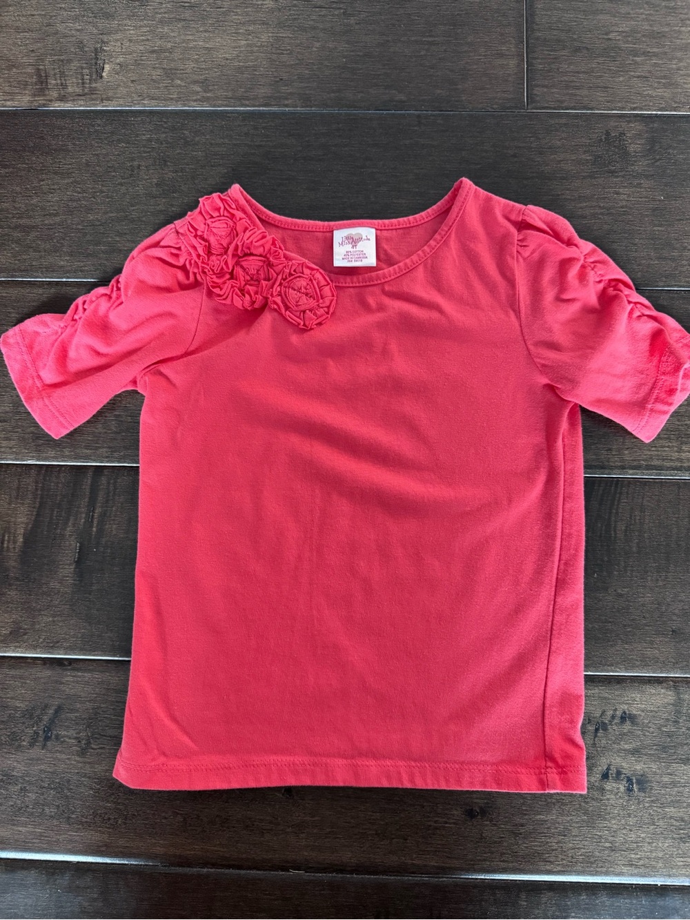 💜3/$15 Toddler Girls 4T Shirt Bundle Coral Ruffle Disney Elena Avalor - Picture 2 of 12